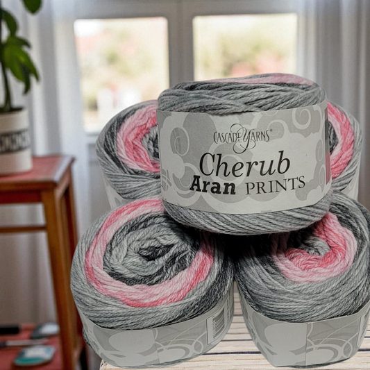 Cherub Aran Prints Acrylic Blend Yarn in Beautiful Colors