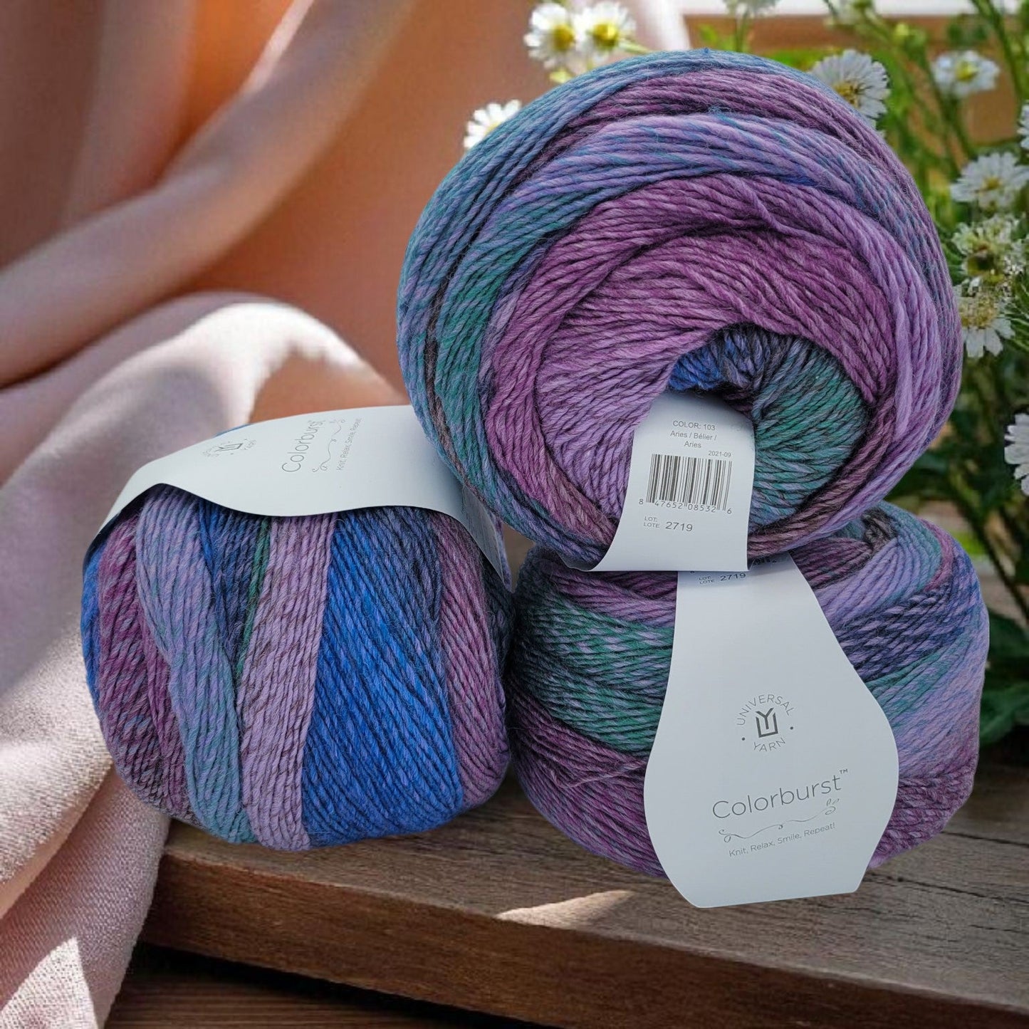 Colorburst Yarn - Premium DK Light Merino Wool Blend