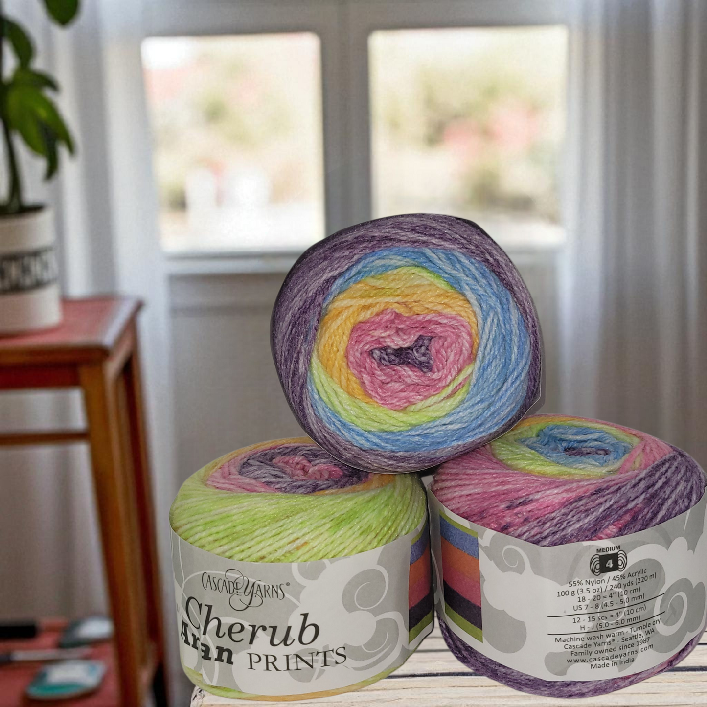Cherub Aran Prints Acrylic Blend Yarn in Beautiful Colors
