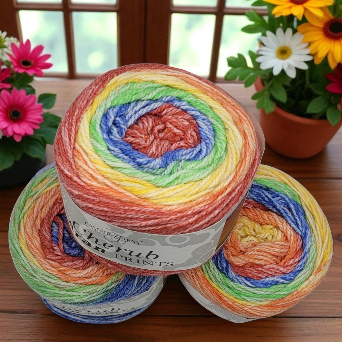 Cherub Aran Prints Acrylic Blend Yarn in Beautiful Colors