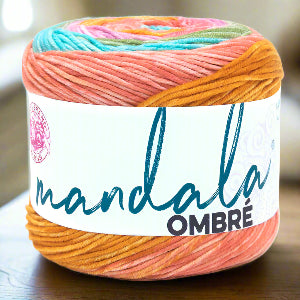 Mandala Ombre Worsted Weight Self Striping Yarn
