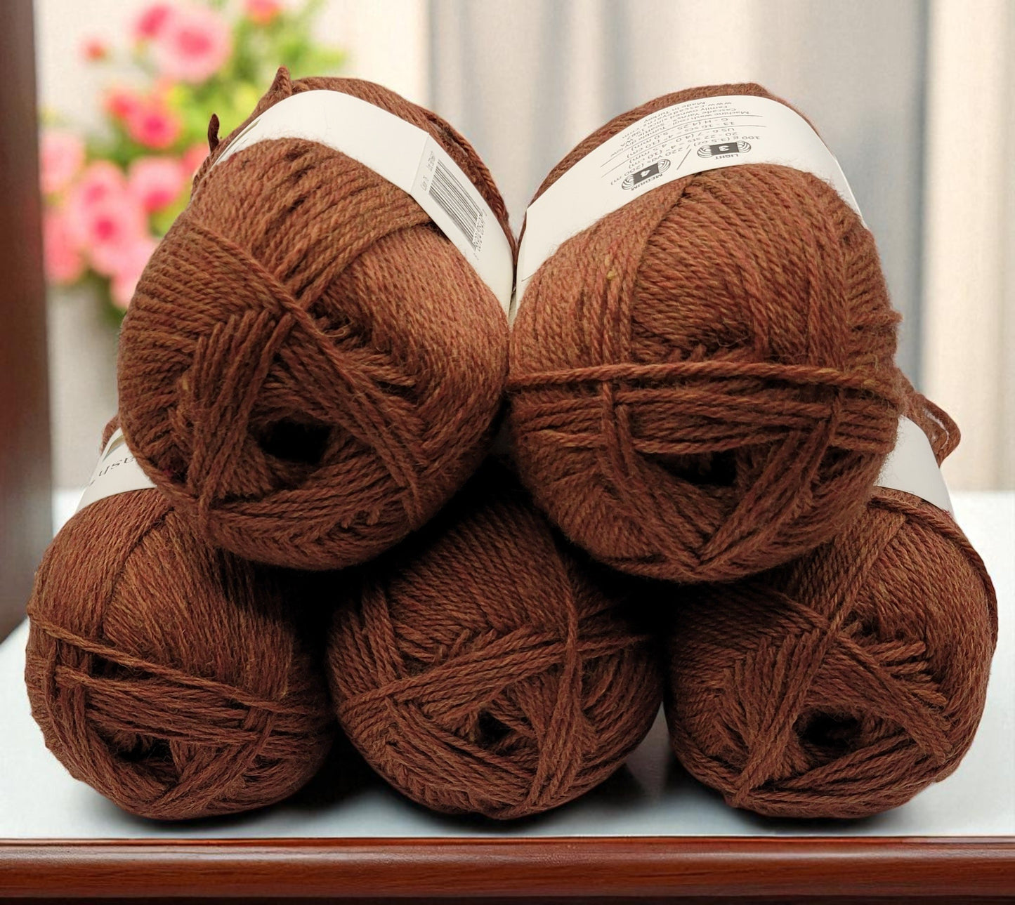 220 Superwash Merino Wool in Flame Heather — 100% Superwash Merino Wool, Worsted weight, 220-yard skein