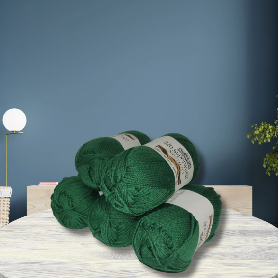 220 Superwash Merino Wool in Verdant Green — 100% Superwash Merino Wool, Worsted weight, 220-yard skein