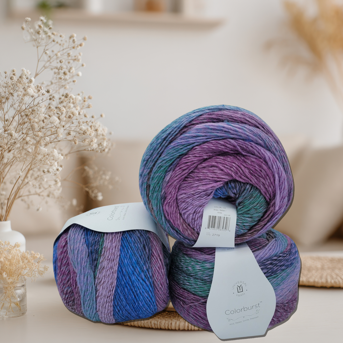 Colorburst Yarn - Premium DK Light Merino Wool Blend
