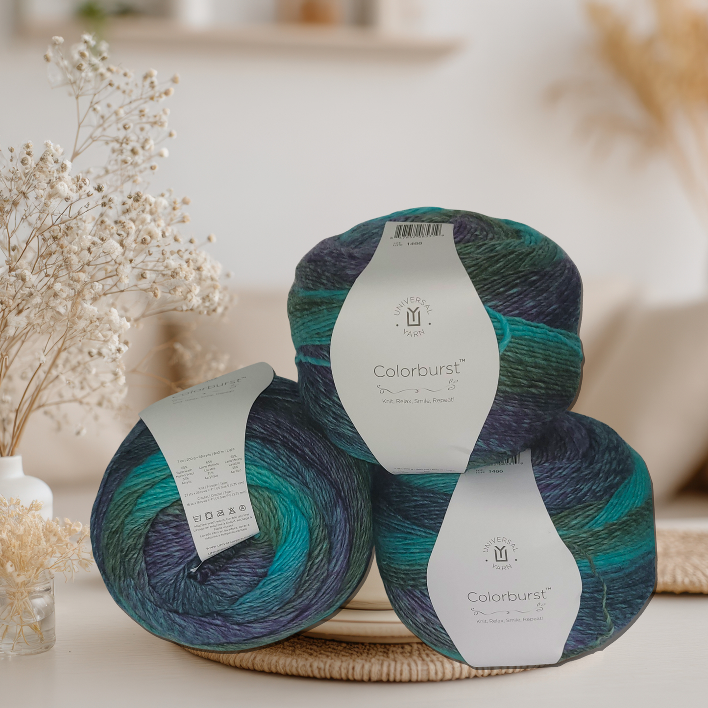 Colorburst Yarn - Premium DK Light Merino Wool Blend