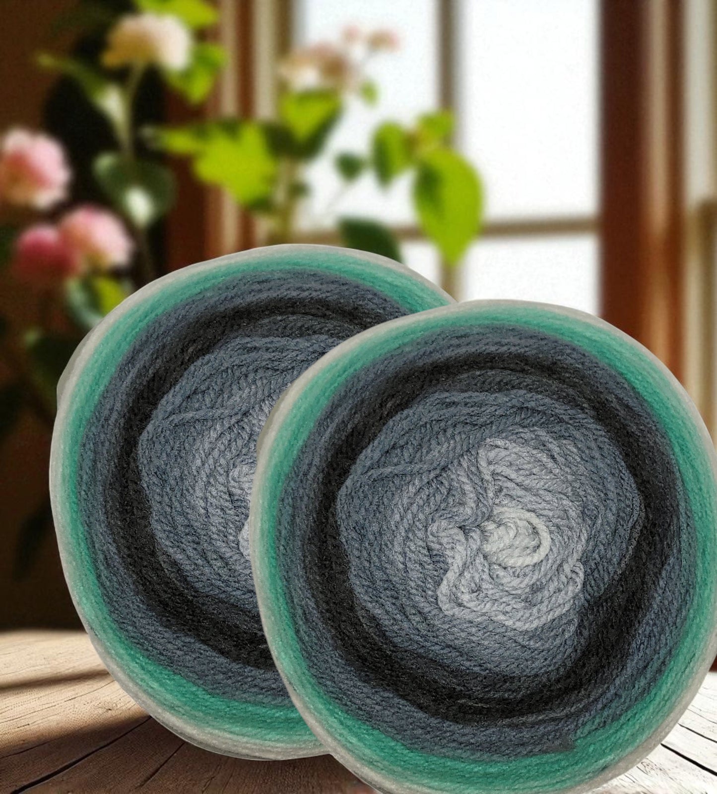 Mandala yarn in Genie — multicolored self-striping acrylic, 590-yard skein