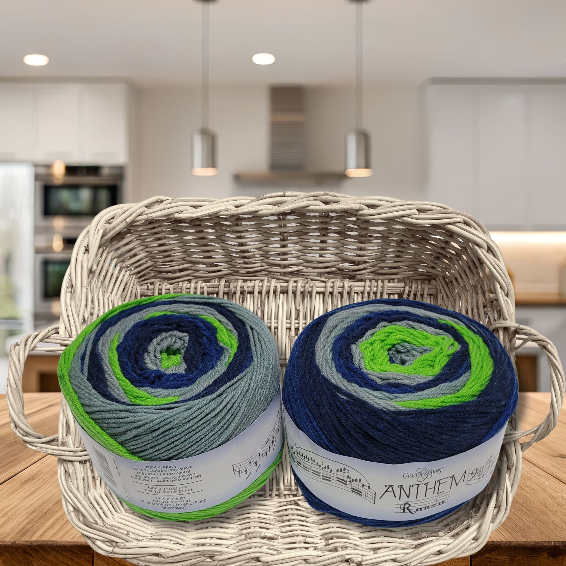 Anthem Rondo yarn in Hawks — multicolored self-striping acrylic, 372 yard skein