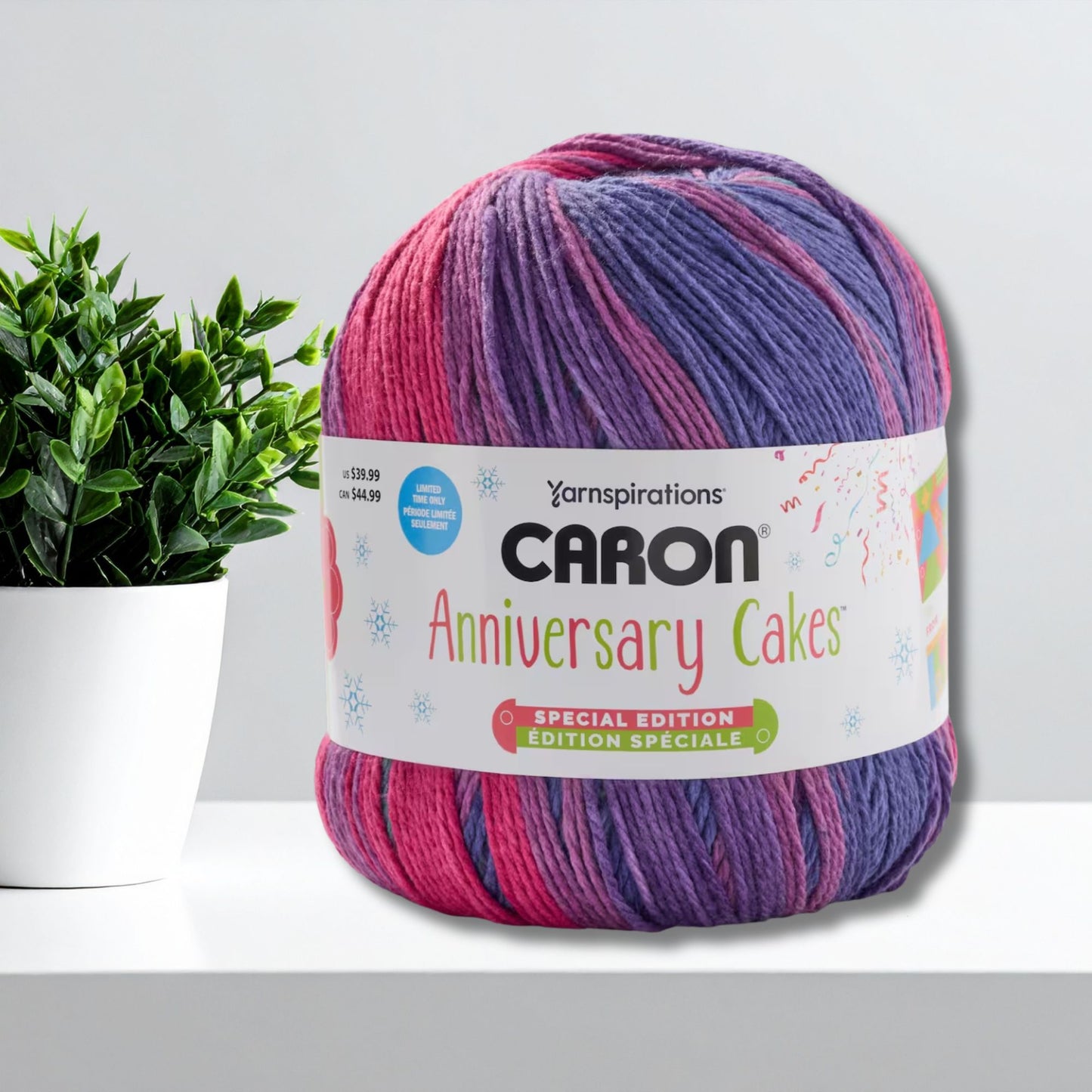 Caron Anniversary Cakes – Jumbo Self‑Striping Yarn (35 oz / 1,000 g)