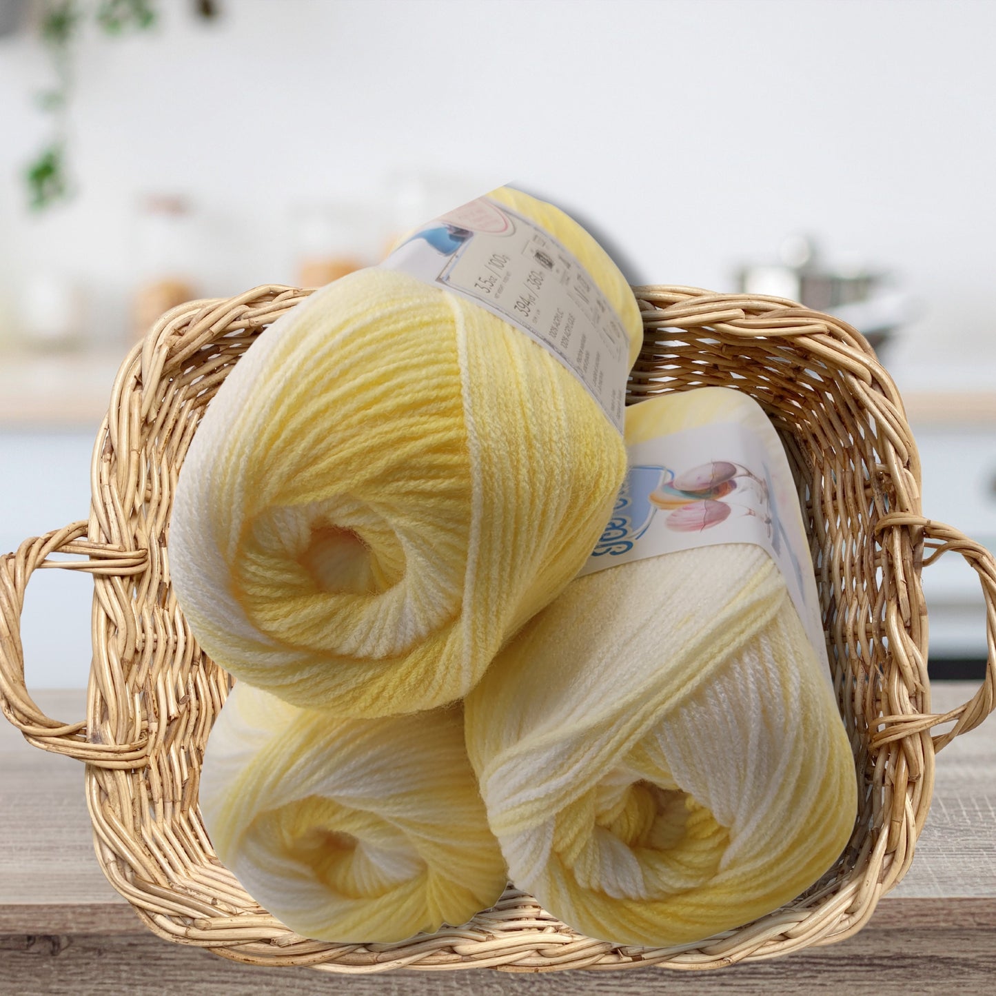 Lion Brand Ice Cream – 100% Acrylic Self‑Striping Yarn