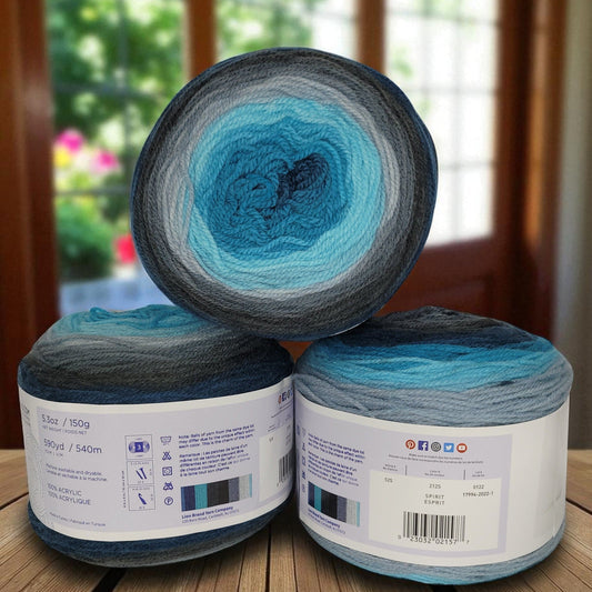 Mandala yarn in Spirit — multicolored self-striping acrylic, 590-yard skein