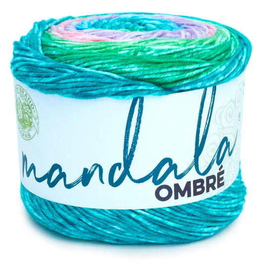 Mandala Ombre acrylic multi-colored worsted weight yarn in Balance, 344-yard skein