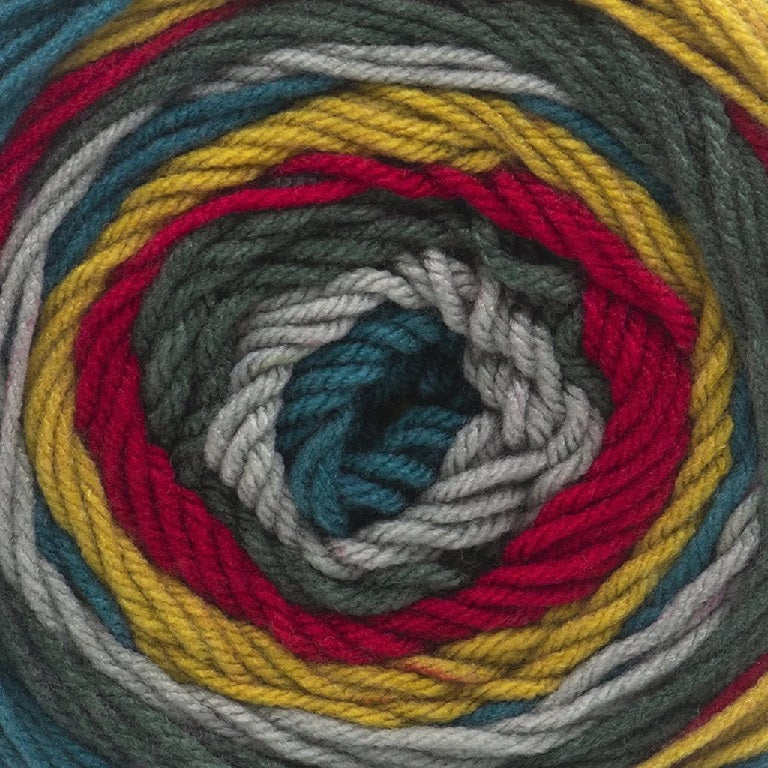 Anthem Rondo yarn in Prep — multicolored self-striping acrylic, 372 yard skein