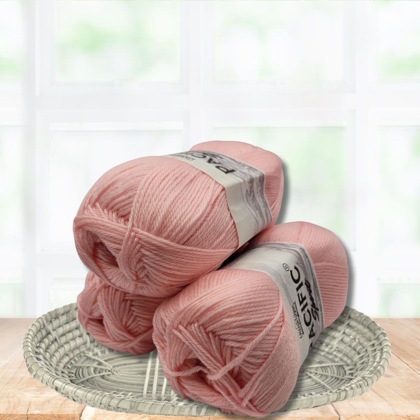 Pacific Sport Yarn-Merino/Acrylic Blend DK Weight in Cotton Candy, 273-yard Skein