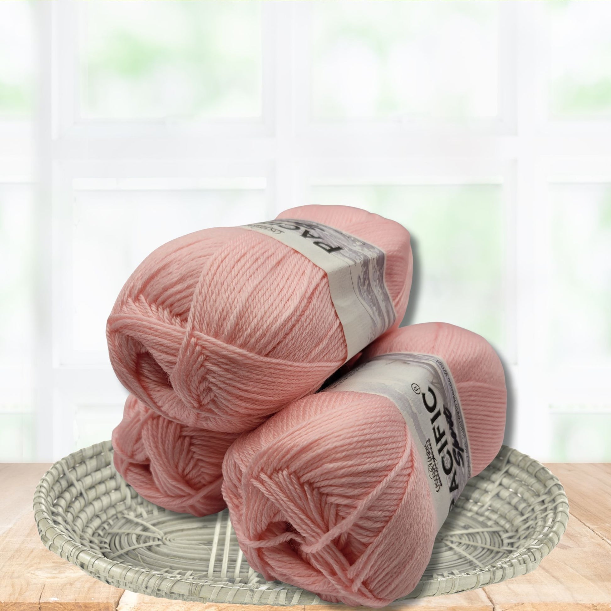 Pacific Sport Yarn-Merino/Acrylic Blend DK Weight in Cotton Candy, 273-yard Skein