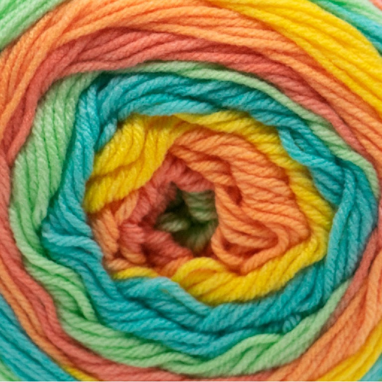 Anthem Rondo yarn in Pastille — multicolored self-striping acrylic, 372 yard skein