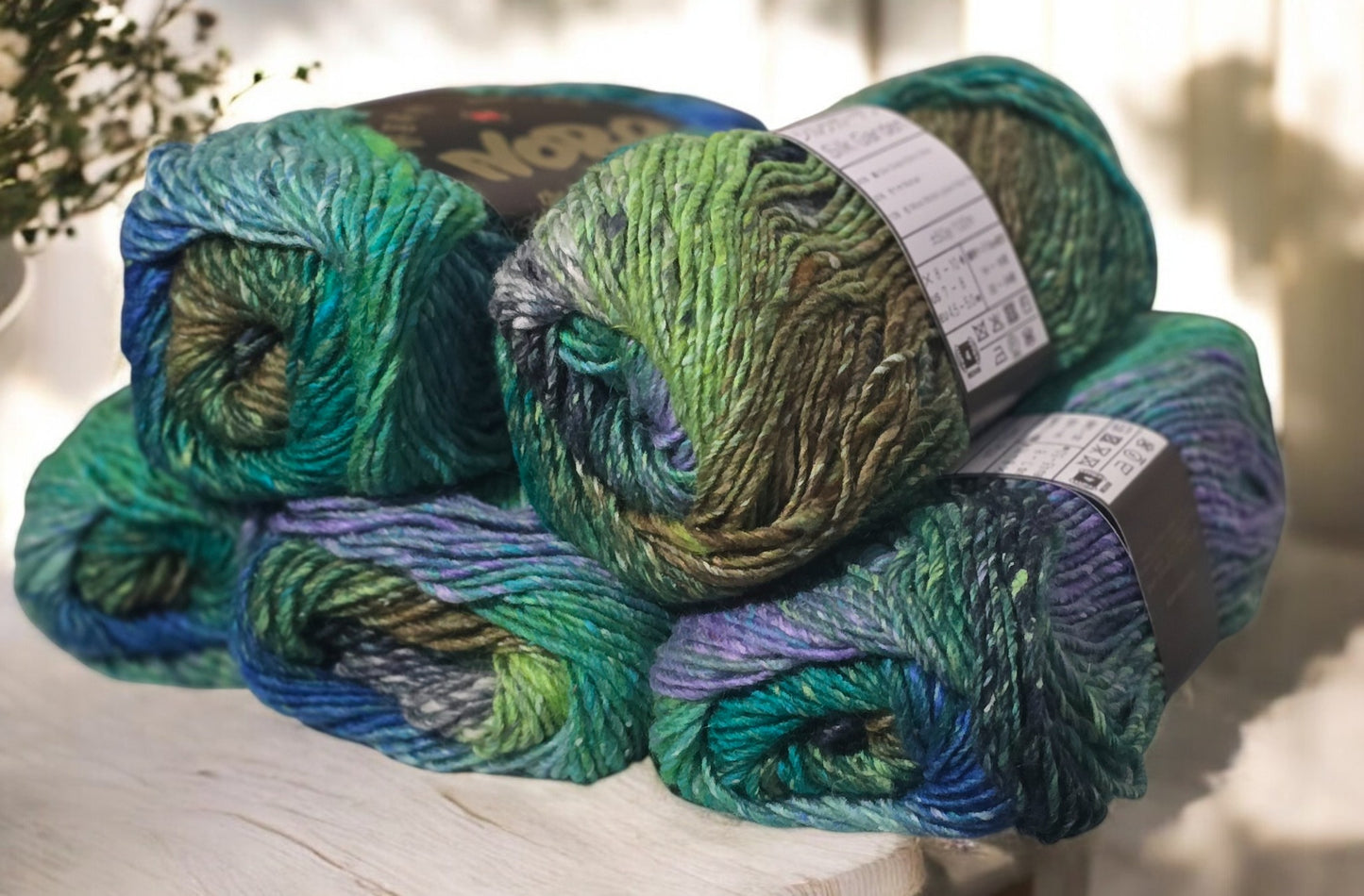 Noro Silk Garden, Japanese Imported Yarn, Silk/Mohair/Wool-110-yard skeins in Shiroishi-542