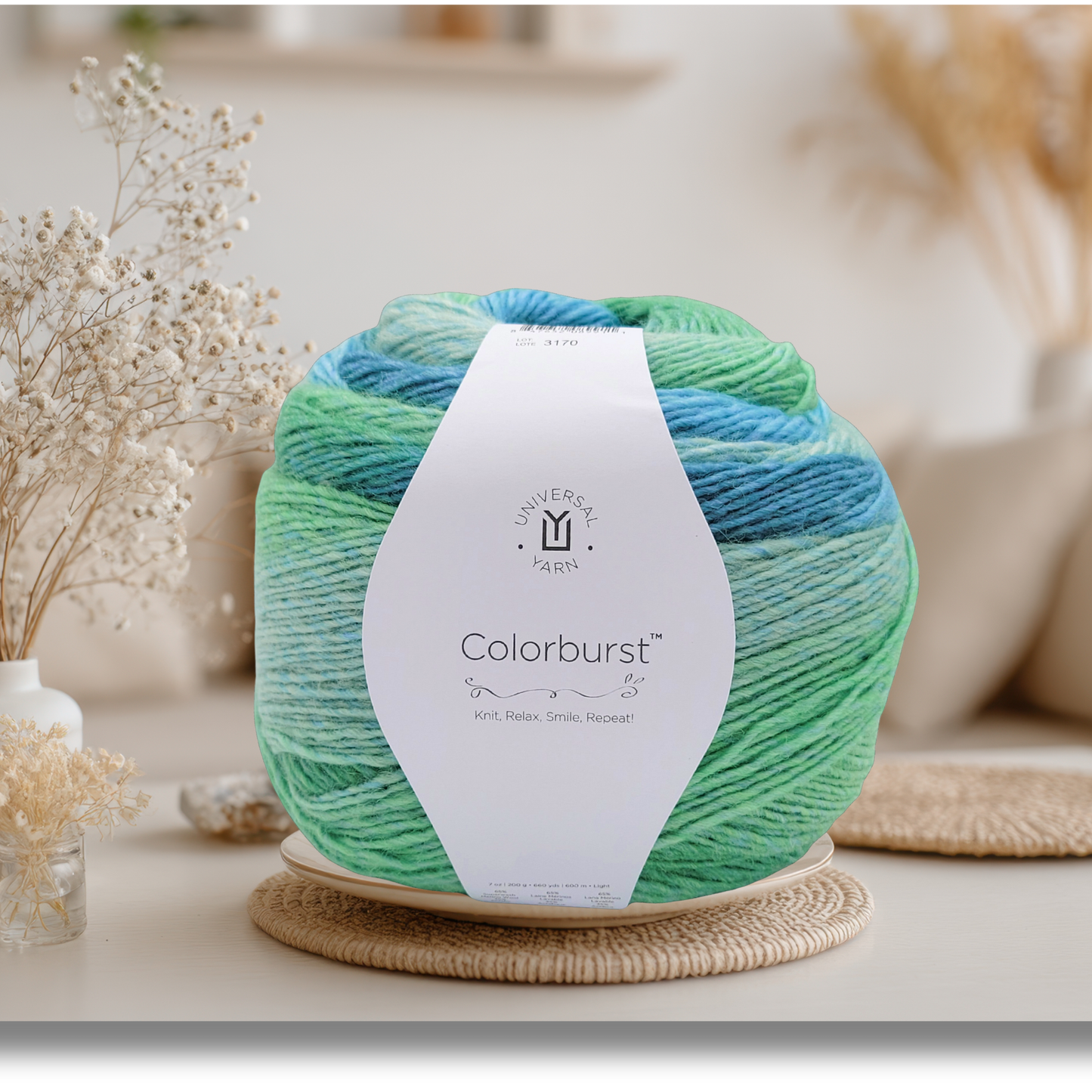 Colorburst Yarn - Premium DK Light Merino Wool Blend